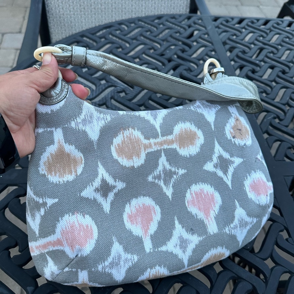 Authentic Coach Kristin Op Art Signature IKAT Sm Hippie Hobo Purse Bag 17083 - Picture 8 of 11